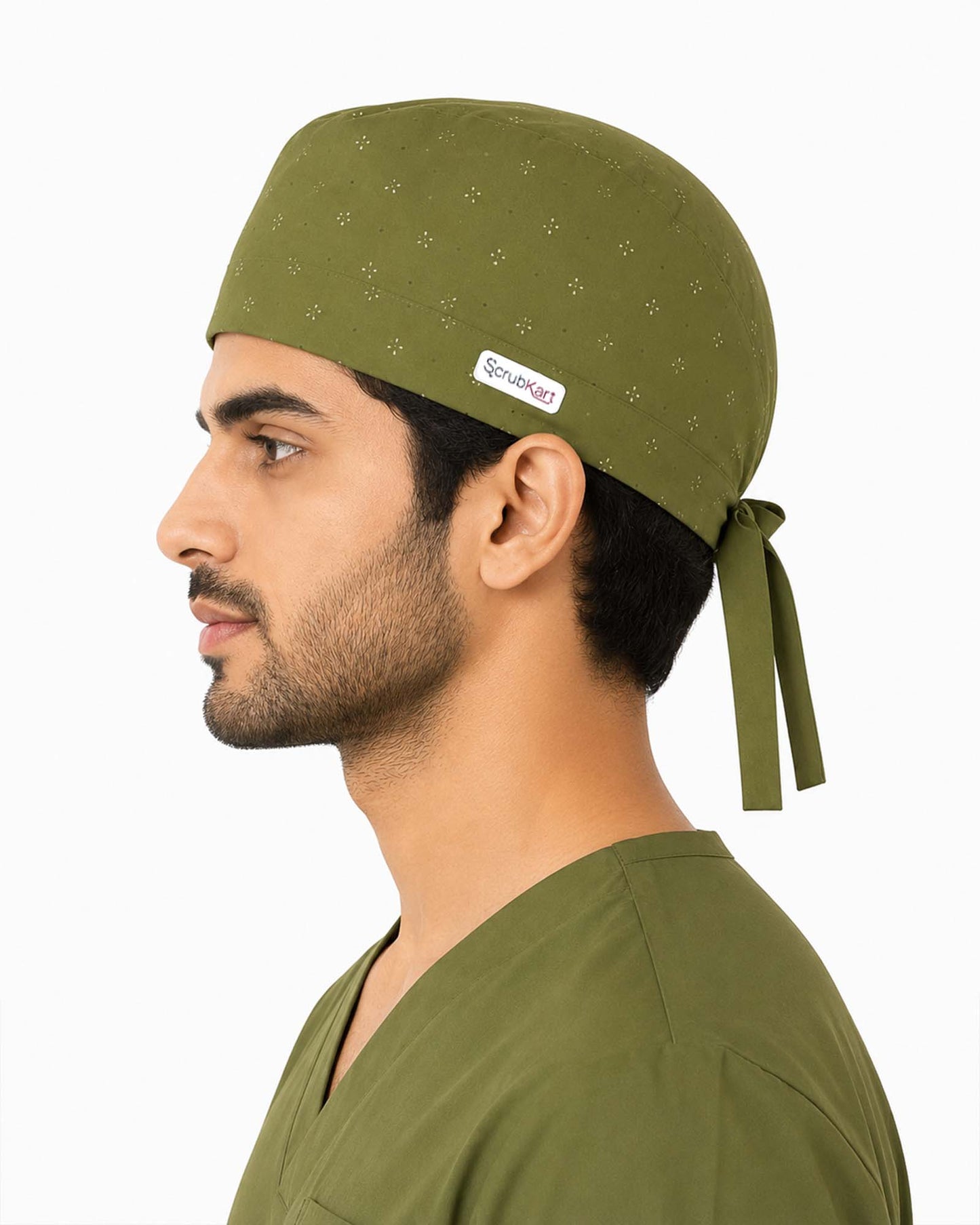 Premium Printed Sweatband Scrub Cap