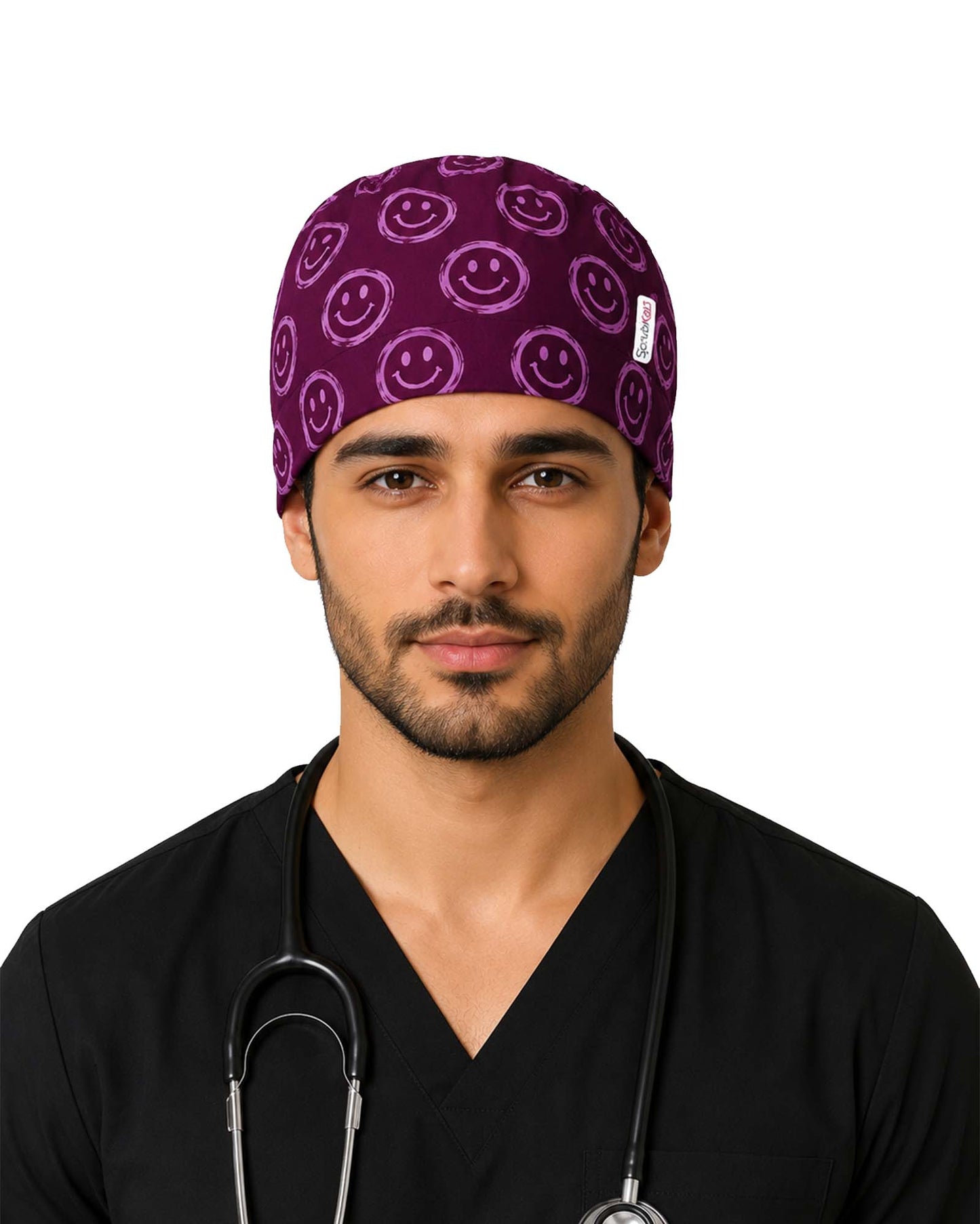 Premium Printed Sweatband Scrub Cap