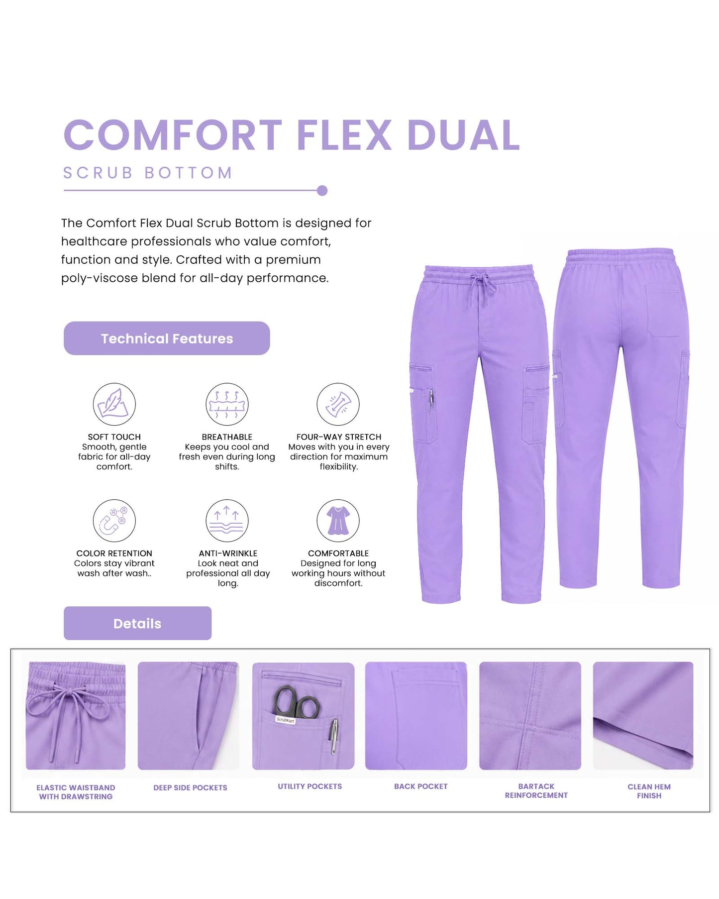 Comfort Flex Dual Scrub Set